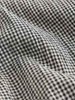 Black/White Drop Waist Gingham Maxi Skirt