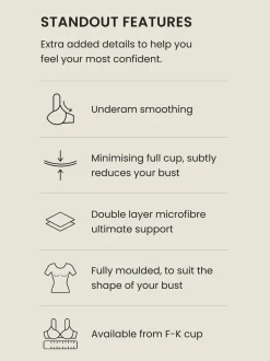 Black/White F-K Cup Under Arm Smoothing Non Pad Wired Minimising Ultimate Comfort Bras 2 Pack