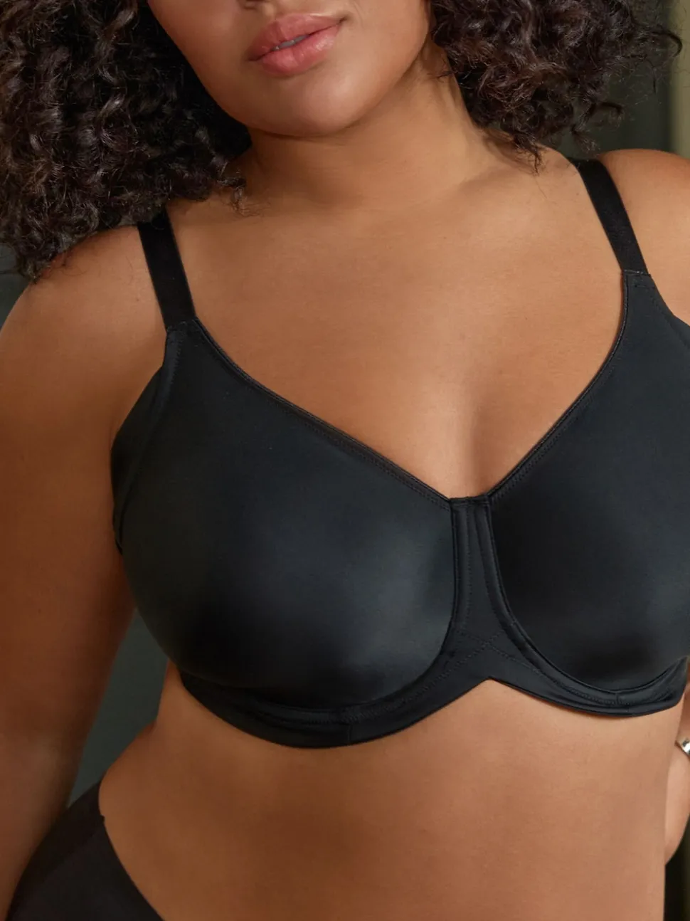Black/White F-K Cup Under Arm Smoothing Non Pad Wired Minimising Ultimate Comfort Bras 2 Pack