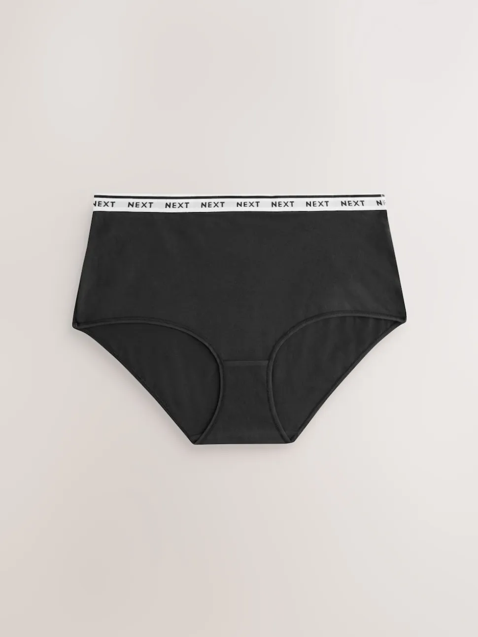 Black/White Floral Print Midi Cotton Logo Knickers 4 Pack