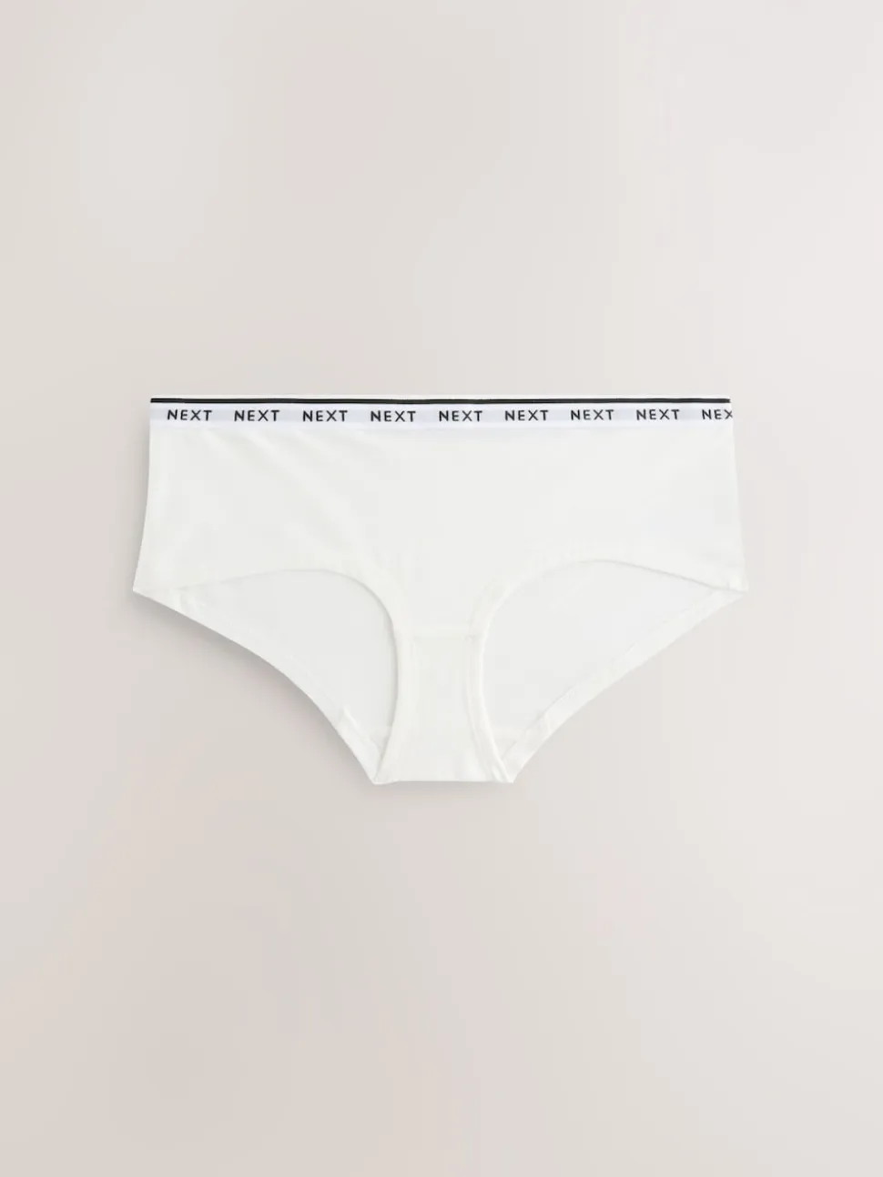 Black/White Floral Print Short Cotton Logo Knickers 4 Pack