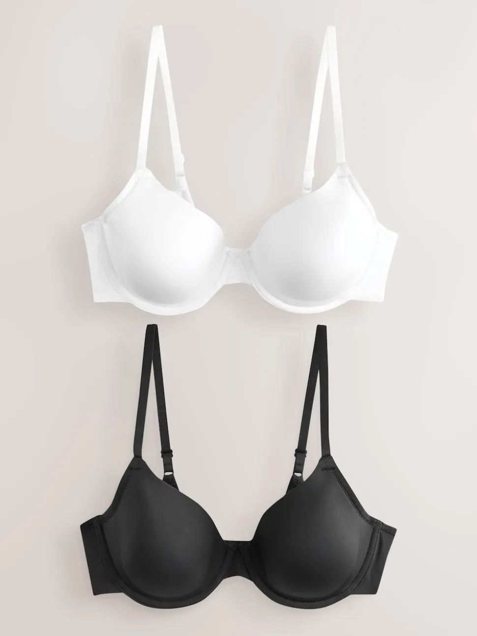 Black/White Full Cup A-E Smoothing Ultimate Comfort Bras 2 Pack