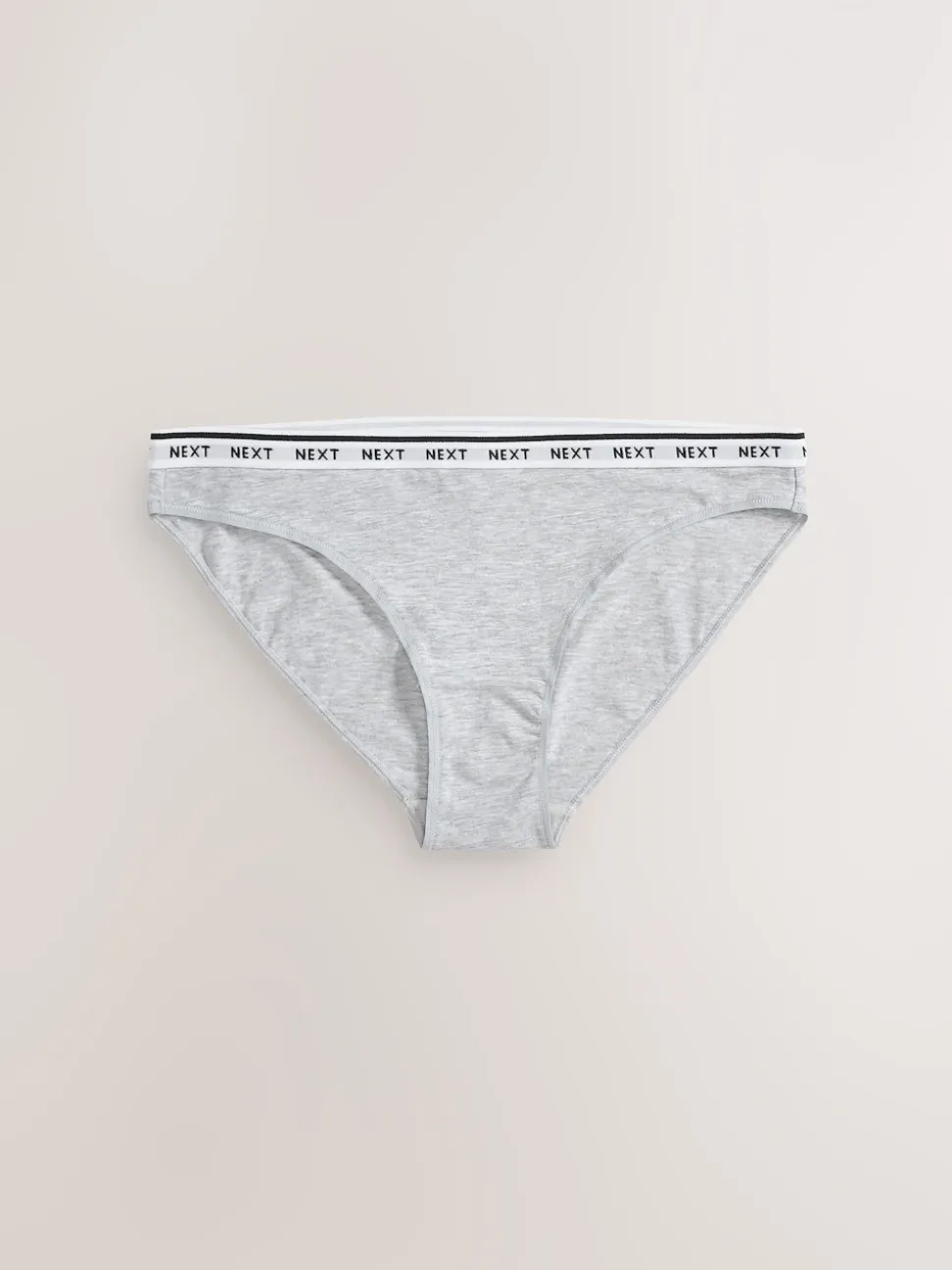 Black/White High Leg Cotton Logo Knickers 7 Pack