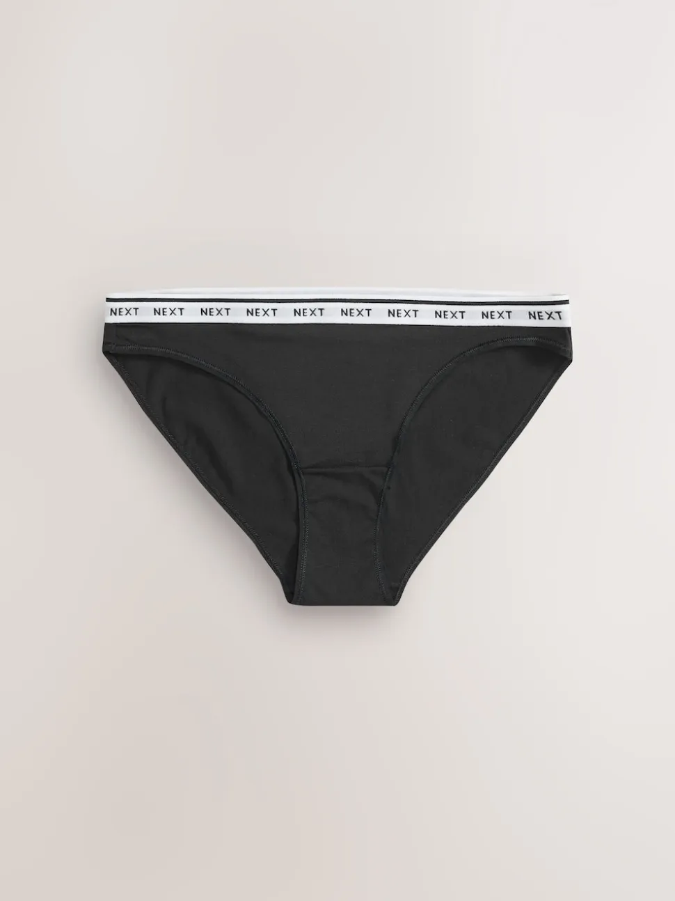 Black/White High Leg Cotton Logo Knickers 7 Pack