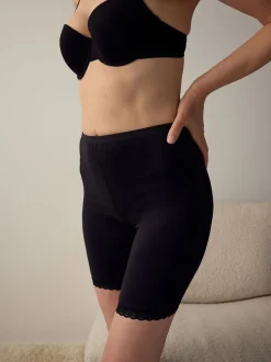 Black/White Menopause Friendly Cooling Thigh Smoothing Shorts 2 Pack