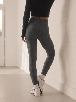 Black/White Power Active Sports Leggings