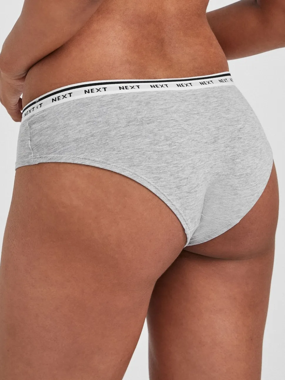 Black/White Short Cotton Logo Knickers 7 Pack