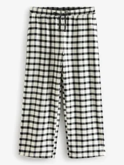 Black/White Short Sleeve 100% Cotton Pyjamas 2 Pack