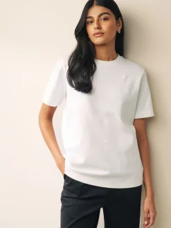 Black/White Short Sleeve Heavyweight T-Shirts 2 Pack