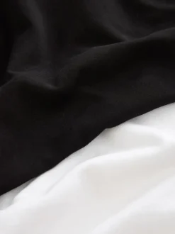 Black/White Short Sleeve Heavyweight T-Shirts 2 Pack