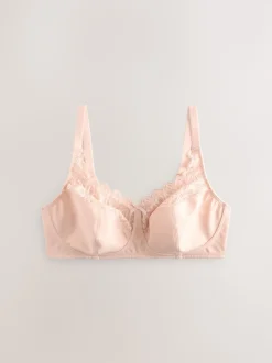 Black/White Total Support Cotton & Lace Non Wire Bra 3 Pack