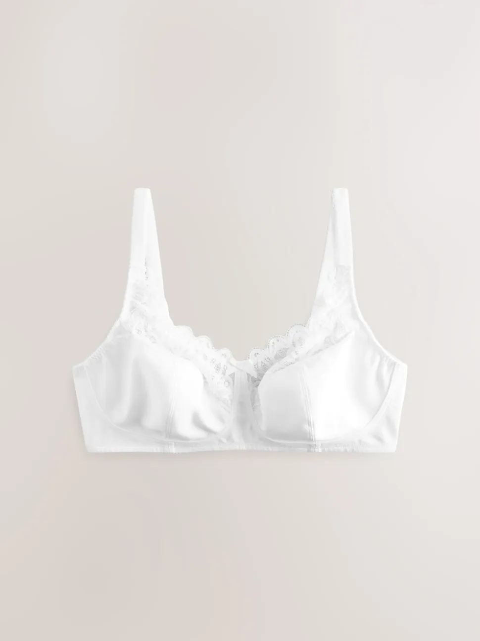 Black/White Total Support Cotton & Lace Non Wire Bra 3 Pack