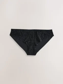 Black/White/Nude Brazilian Lace Front NVPL Knickers 3 Pack