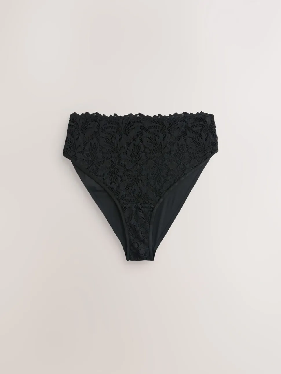 Black/White/Nude High Waist High Leg Lace Front NVPL Knickers 3 Pack