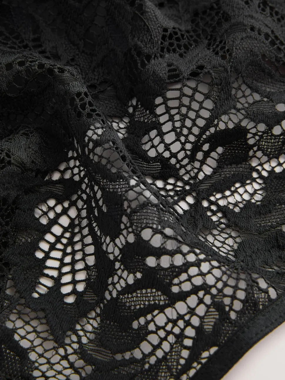 Black/White/Nude High Waisted Thong Lace Front NVPL Knickers 3 Pack