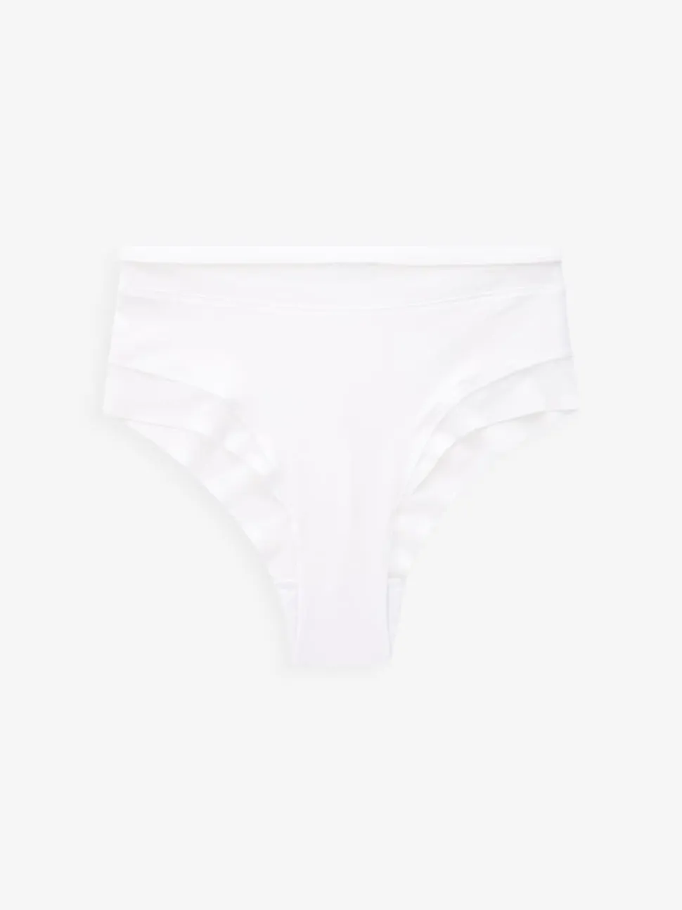 Black/White/Nude Mesh Trim High Waist High Leg Knickers 3 Pack