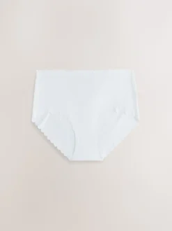Black/White/Nude Midi No VPL Scallop Knickers 3 Pack