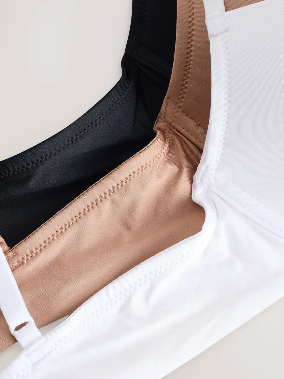 Black/White/Nude Pad Plunge A-E Ultimate Comfort Smoothing T-Shirt Bras 3 Pack