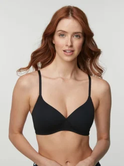 Black/White/Pastel Rose Nude Pad Non Wire Cotton Blend Ultimate Comfort Bras 3 Pack