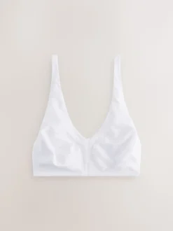 Black/White/Pastel Rose Nude Non Pad Non Wire DD+ Cotton Blend Ultimate Comfort Bras 3 Pack