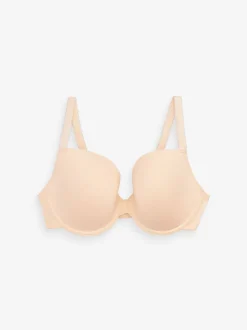 Black/White/Pastel Rose Nude Pad Plunge DD+ Cotton Blend Ultimate Comfort Bras 3 Pack
