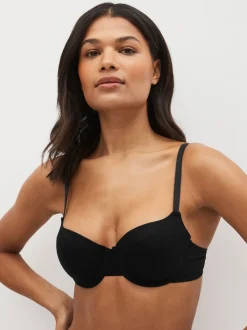 Black/White/Pastel Rose Nude Pad Balcony Cotton Blend Ultimate Comfort Bras 3 Pack