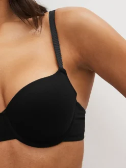 Black/White/Pastel Rose Nude Pad Balcony Cotton Blend Ultimate Comfort Bras 3 Pack