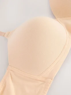 Black/White/Pastel Rose Nude Pad Non Wire DD+ Cotton Blend Ultimate Comfort Bras 3 Pack