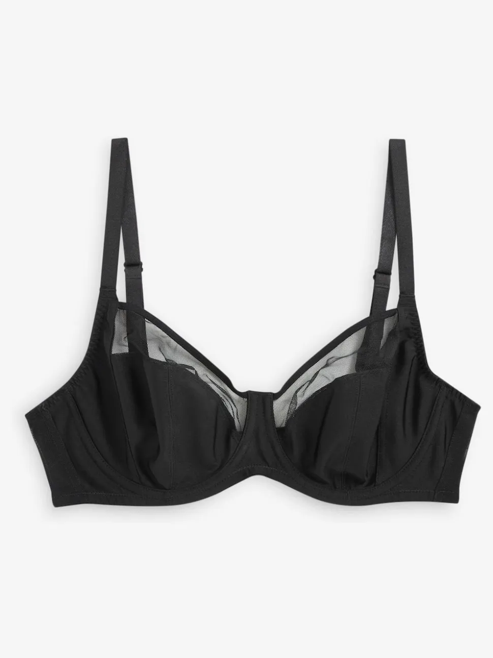 Black/White/Praline Nude DD+ Non Pad Full Cup Bras 3 Pack with Side Support