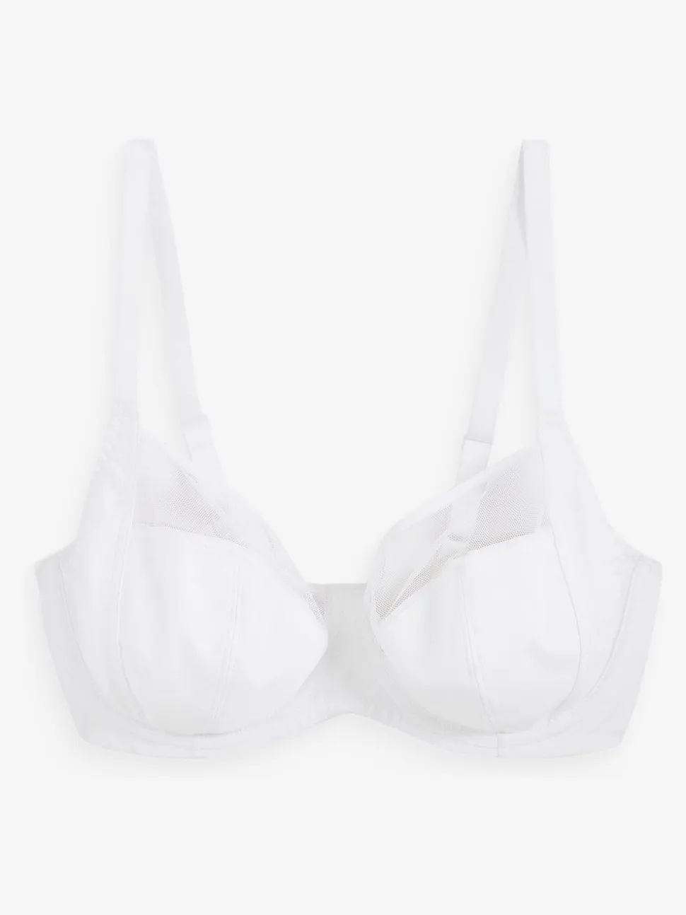 Black/White/Praline Nude DD+ Non Pad Full Cup Bras 3 Pack with Side Support