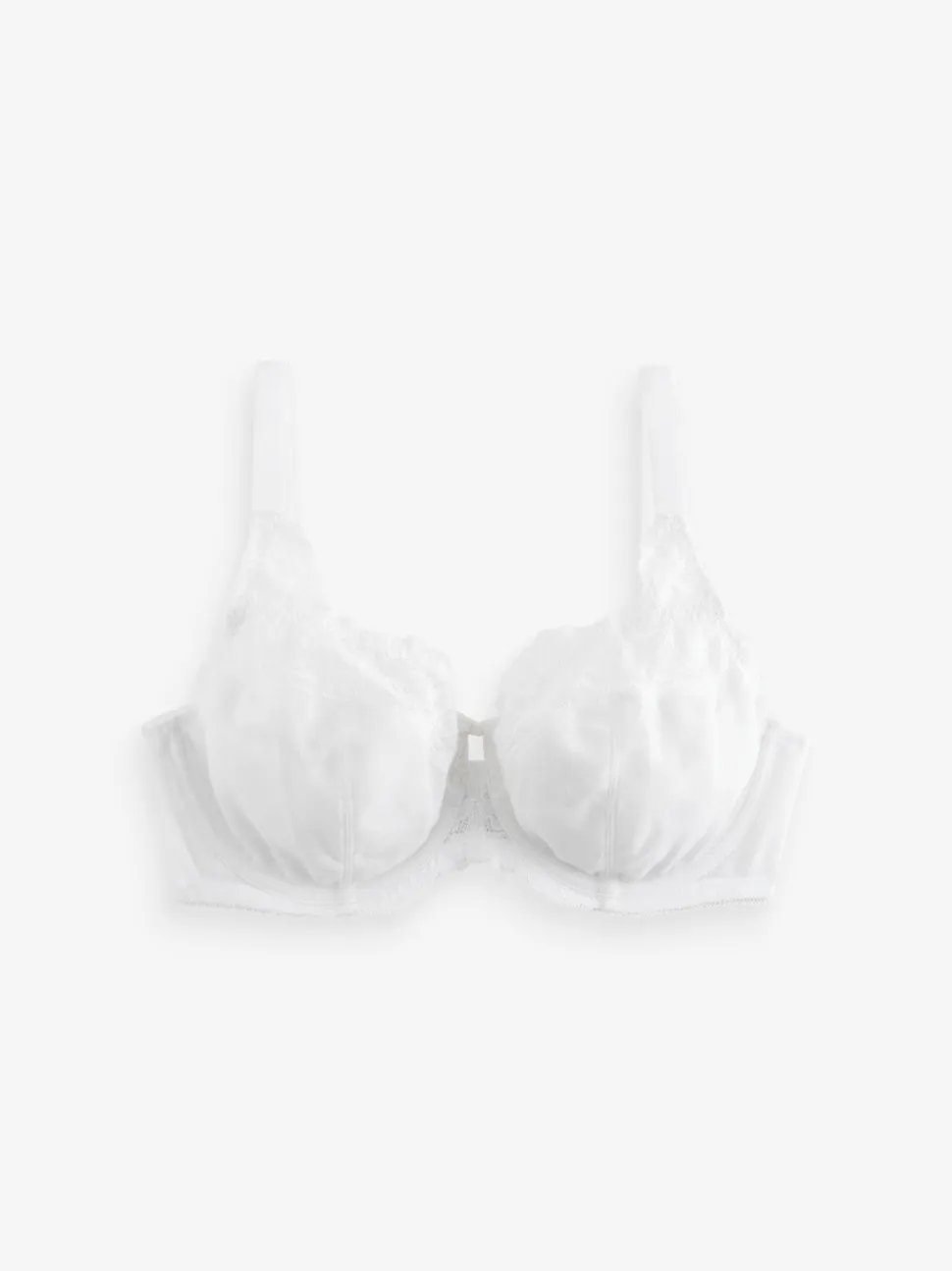 Black/White/Praline Nude DD+ Lace Trim Non Pad Full Cup Underwired Bras 3 Pack