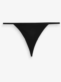 Black/White/Praline Nude G-String Microfibre Knickers 5 Pack