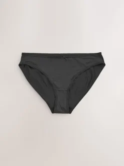 Black/White/Praline Nude High Leg Microfibre Knickers 7 Pack