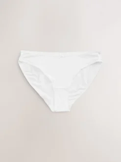 Black/White/Praline Nude High Leg Microfibre Knickers 7 Pack
