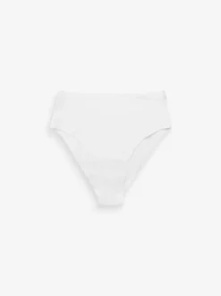 Black/White/Praline Nude High Waist High Leg No VPL Comfort Knickers 3 Pack