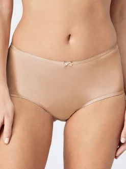 Black/White/Praline Nude Midi Microfibre Knickers 5 Pack