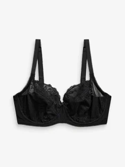 Black/White/Praline Nude Non Pad Balcony DD+ Lace Bras 3 Pack