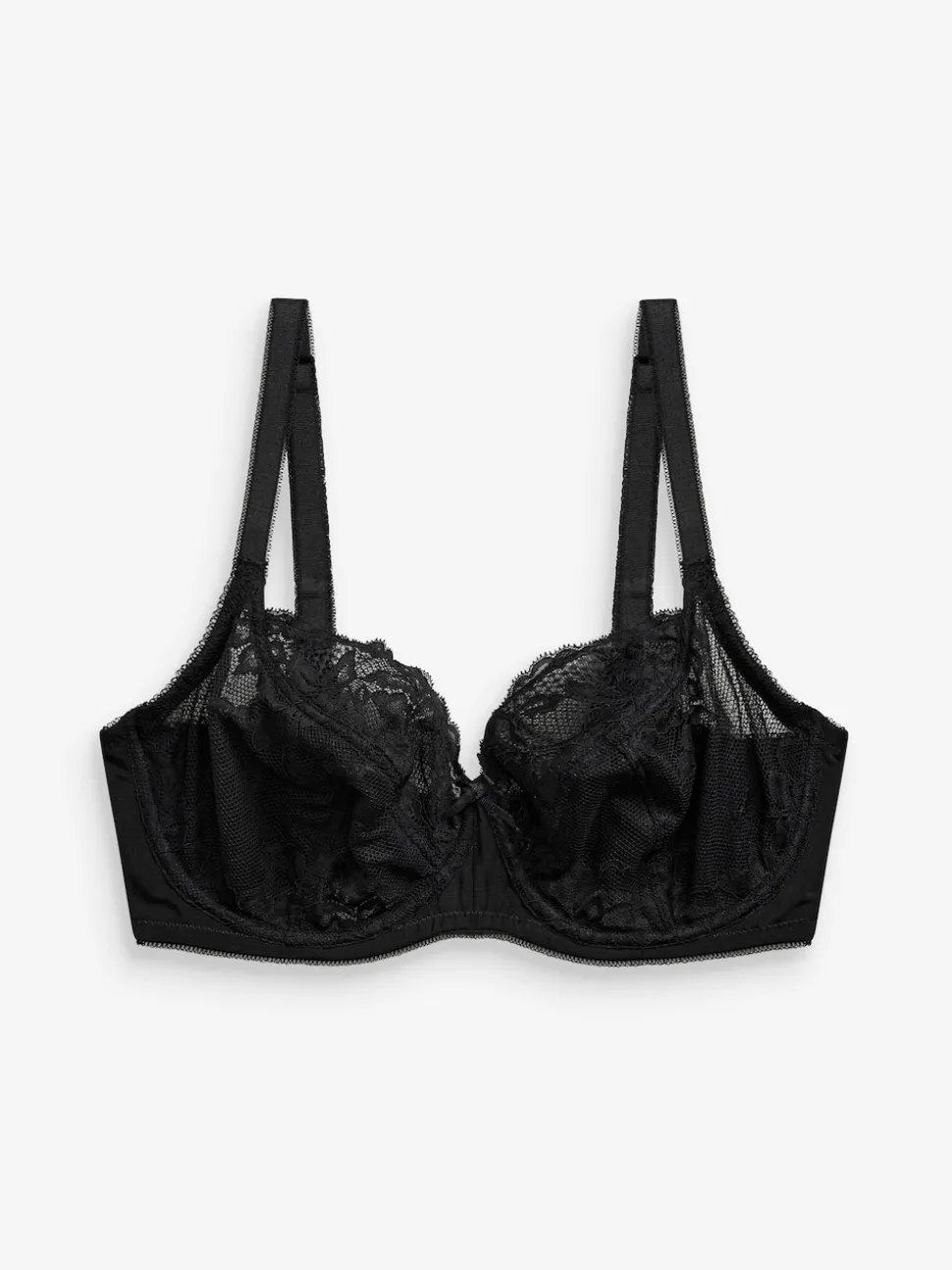 Black/White/Praline Nude Non Pad Balcony DD+ Lace Bras 3 Pack