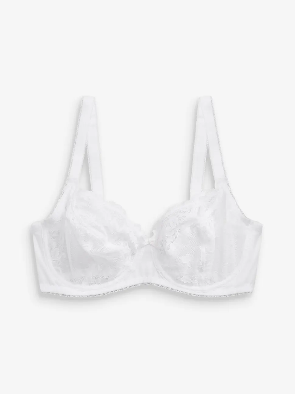 Black/White/Praline Nude Non Pad Balcony DD+ Lace Bras 3 Pack