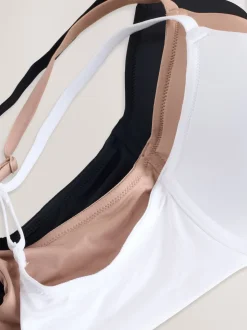 Black/White/Praline Nude Pad Full Cup A-E Ultimate Comfort Smoothing T-Shirt Bras 3 Pack