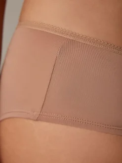 Black/White/Praline Nude Short Microfibre Knickers 7 Pack