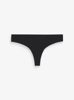 Black/White/Praline Nude Thong No VPL Comfort Knickers 3 Pack