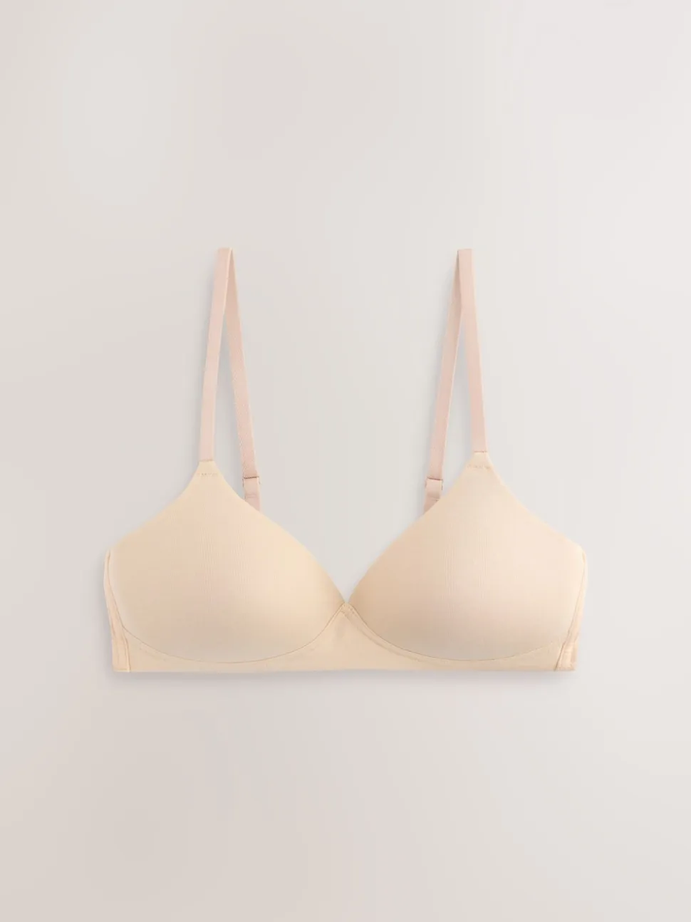 Black/White/White/Praline Nude Pad Non Wire Cotton Bras 4 Pack
