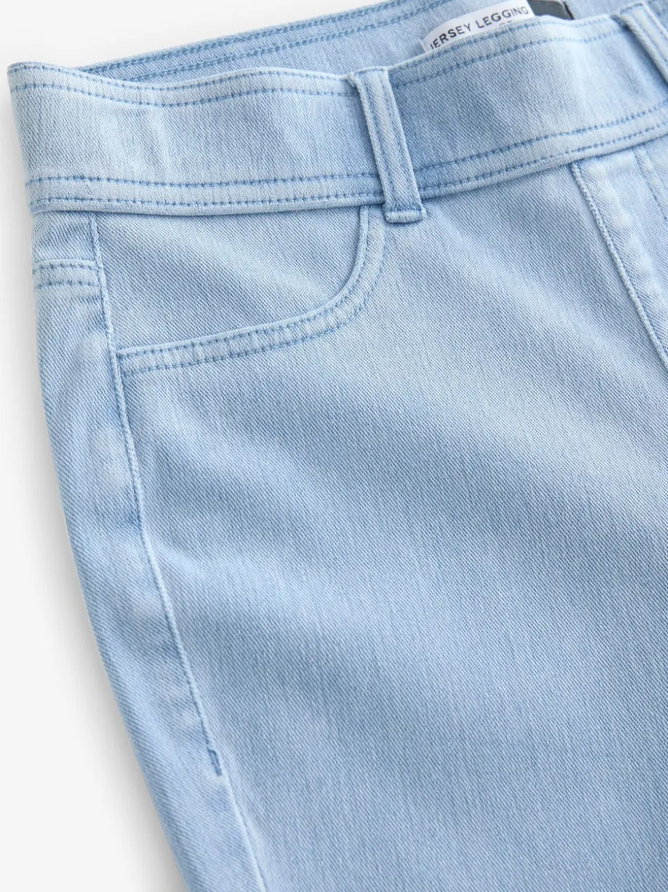 Bleach Blue Jersey Denim Leggings
