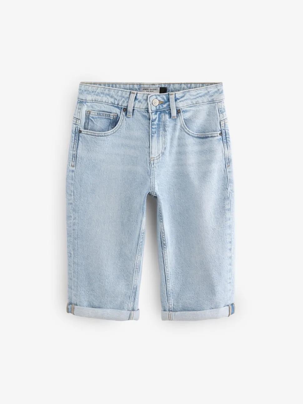 Bleach Knee Length Bermuda Denim Shorts