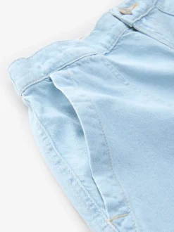 Bleach Utility Lightweight 100% Cotton Denim Shorts