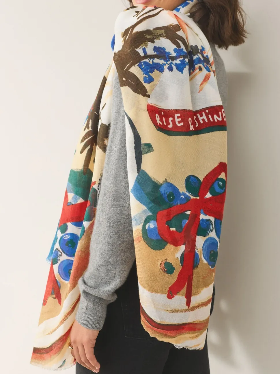 Blue Abstract Lightweight Scarf