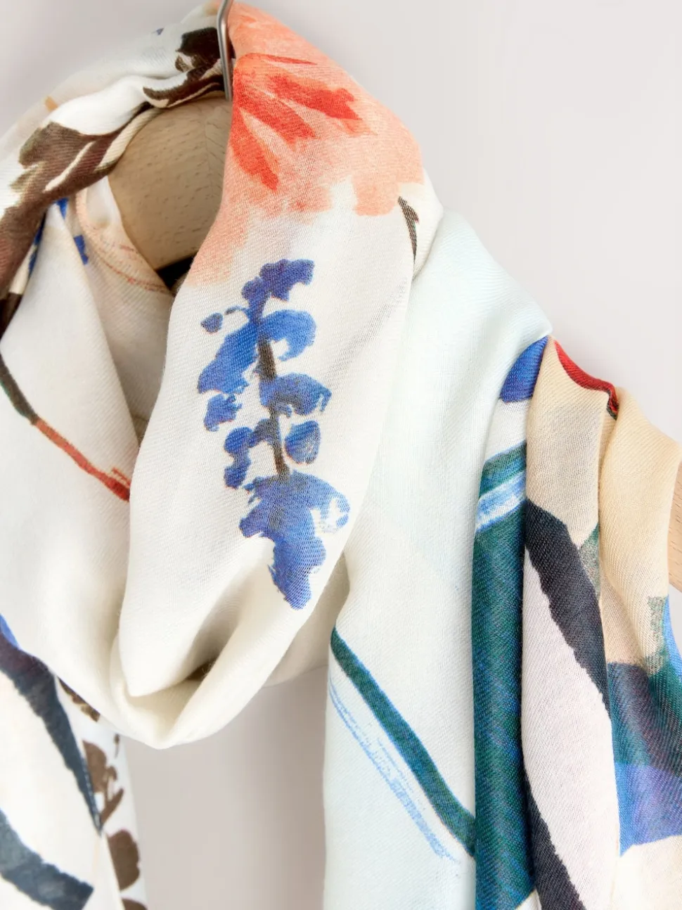 Blue Abstract Lightweight Scarf