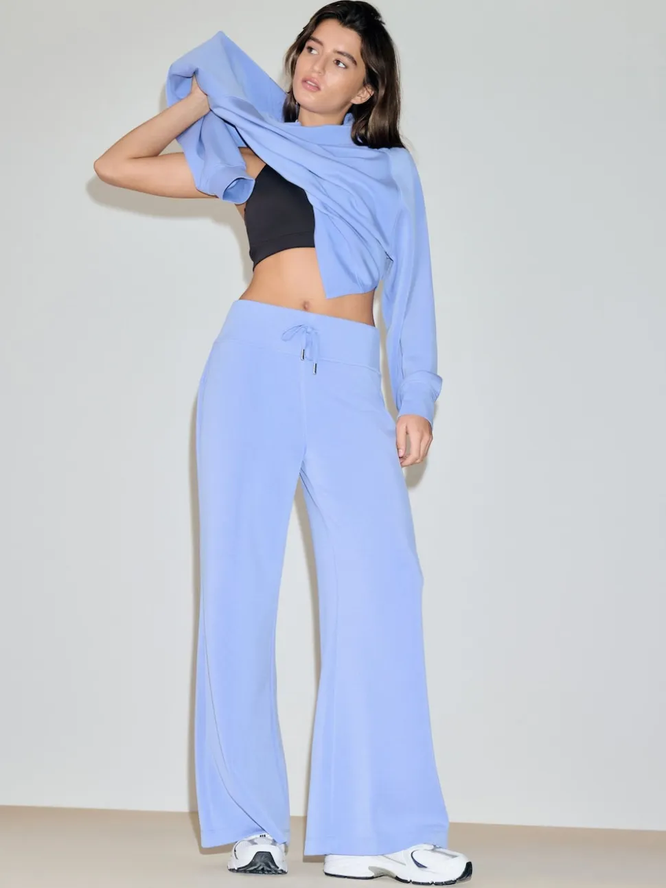 Blue Active Modal Supersoft Wide Leg Trousers