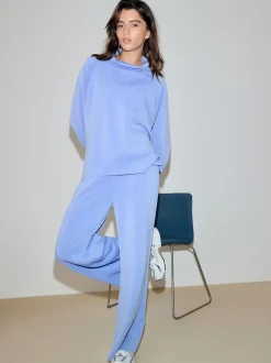 Blue Active Modal Supersoft Cowl Neck Jumper